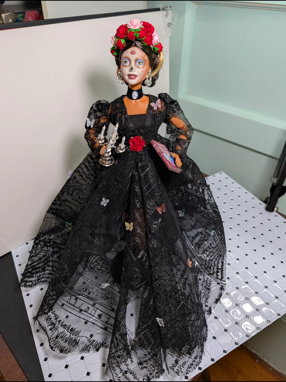 2020 Day Of The Dead Barbie Custom Restyle OOAK - Picture 2 of 12